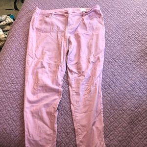 Style & Co curvy skinny pink jeans